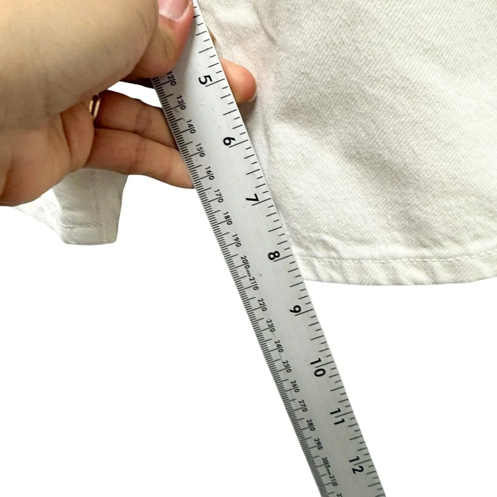 AGOLDE Indra Hip Slung Baggy Denim Shorts Fortune White Size 28 NEW - Picture 4 of 9